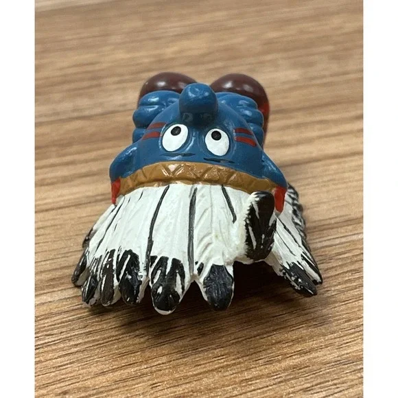 Schleich Smurf PVC Figure Indian Chief Vintage 1981 - Picture 6 of 6